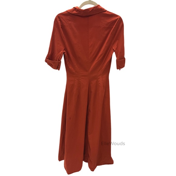 Staud Joan Maxi Dress Red Cotton Size 4 $325 - Picture 6 of 7